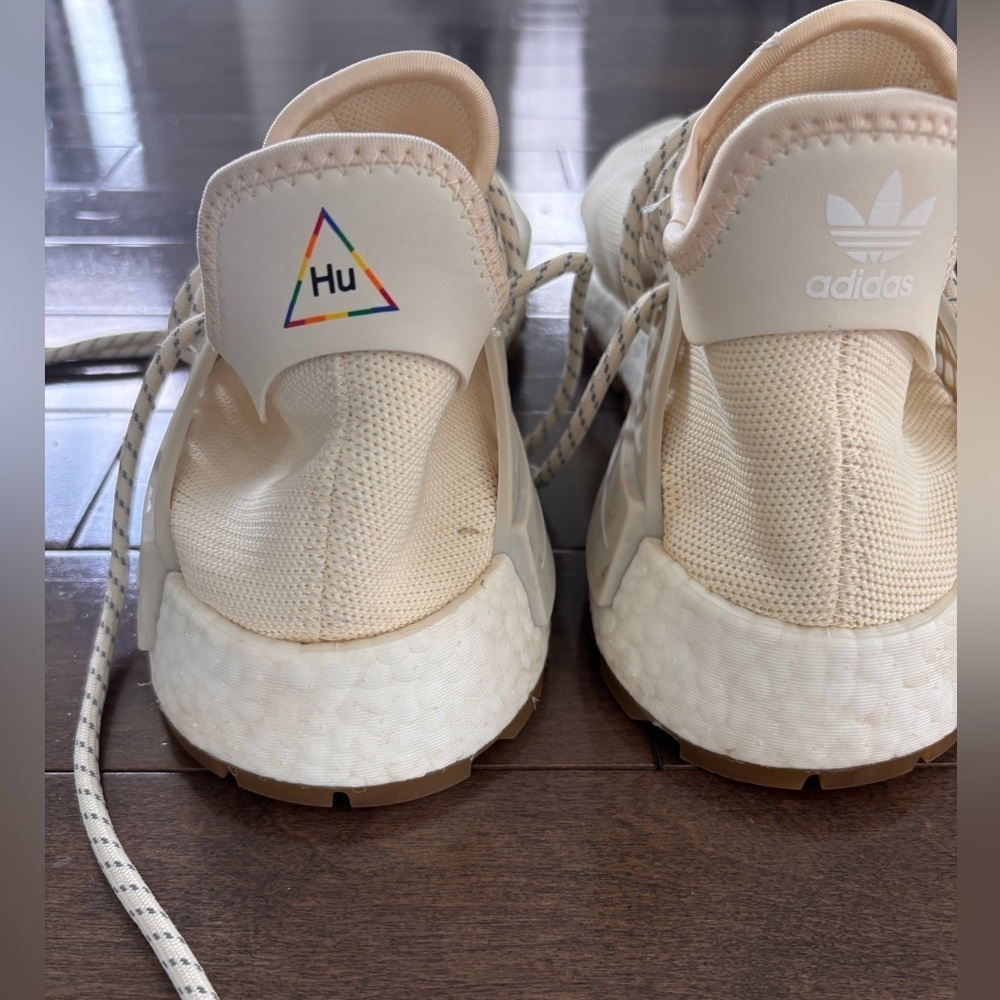 Adidas x Pharrell Williams Human Race Beige and Gray Men’s Sneakers Sz 12 - Picture 5 of 10